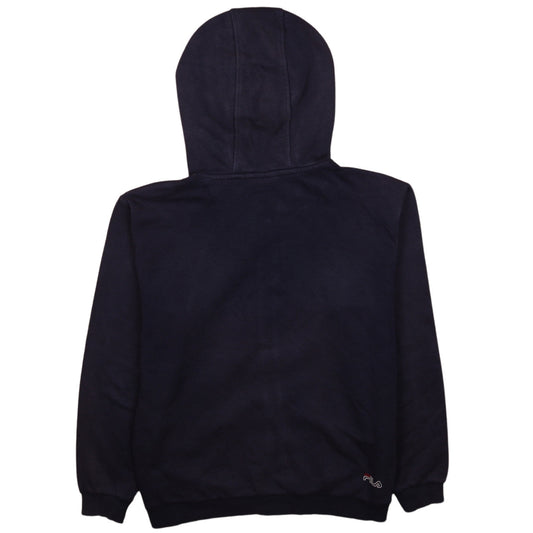 Fila Boys Black Full Zip Hoodie 11-12 Years Logo Fleece Sweatshirt