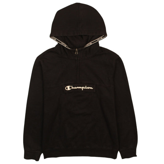 Champion Boys Black Pullover Hoodie 13-14 Years Logo Fleece Sweatshirt