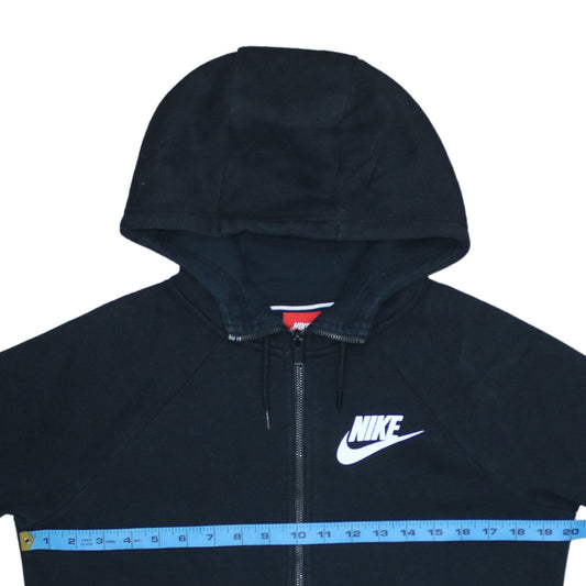 Nike Women's Black Full Zip Hoodie Small Hooded Sweatshirt