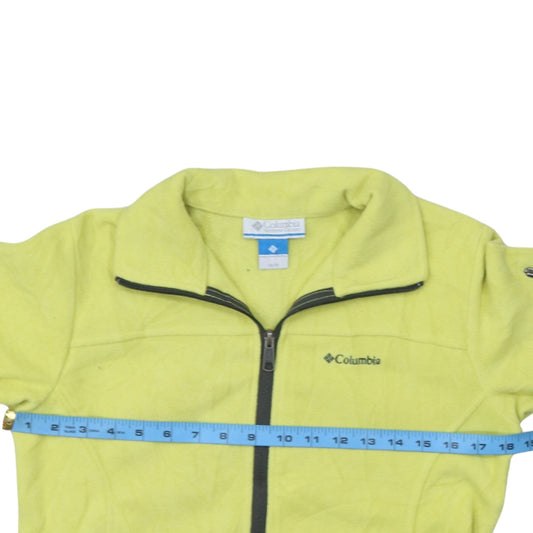 Columbia Women's Yellow Fleece Full Zip Jacket Size 14