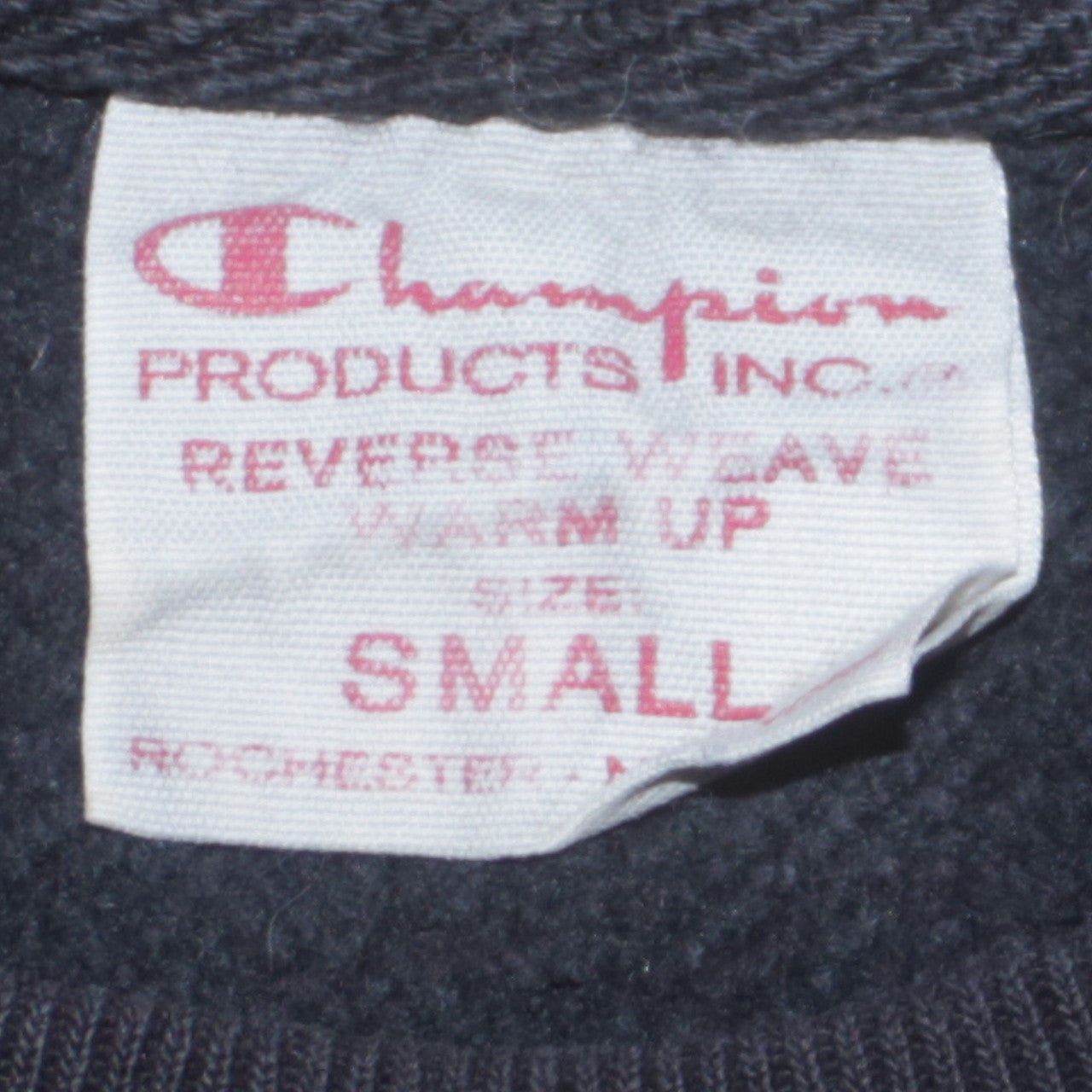 Champion Men's Black Small Reverse Weave Crew Neck Sweatshirt