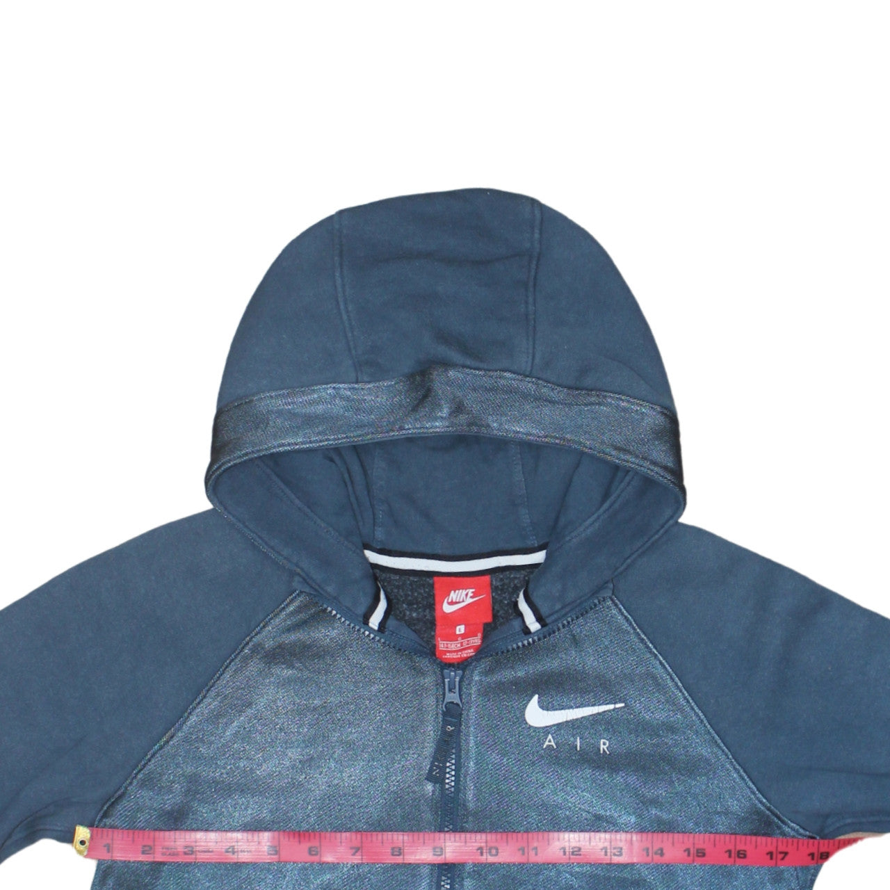 Nike Boys Blue Full Zip Hoodie 12-13 Years Air Logo Hooded Sweatshirt