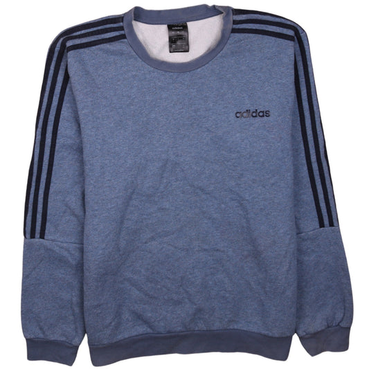 adidas Men's Blue Long Sleeve Crew Neck Sweatshirt Size L
