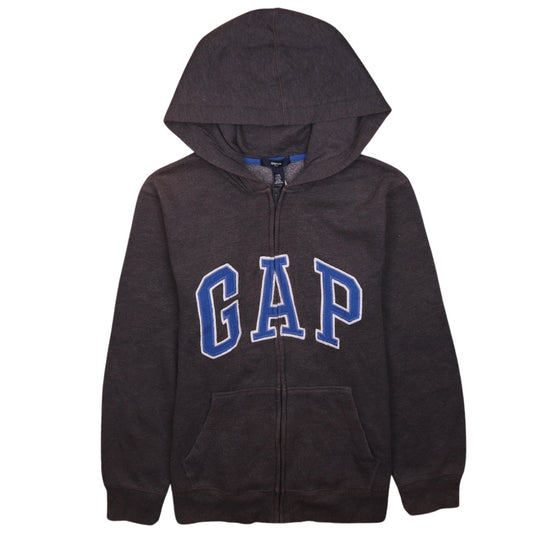GAP Kids Boys Black Full Zip Hoodie 13 Years Classic Fleece Sweatshirt