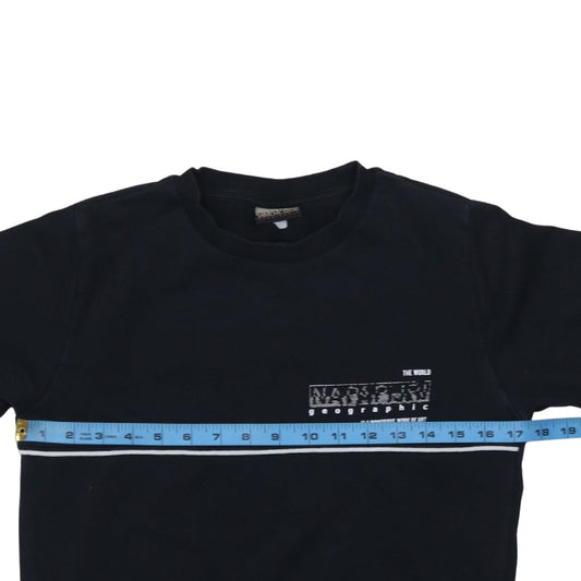 Napapijri Teens Black Logo Crew Neck Sweatshirt Size 14 Regular Fit