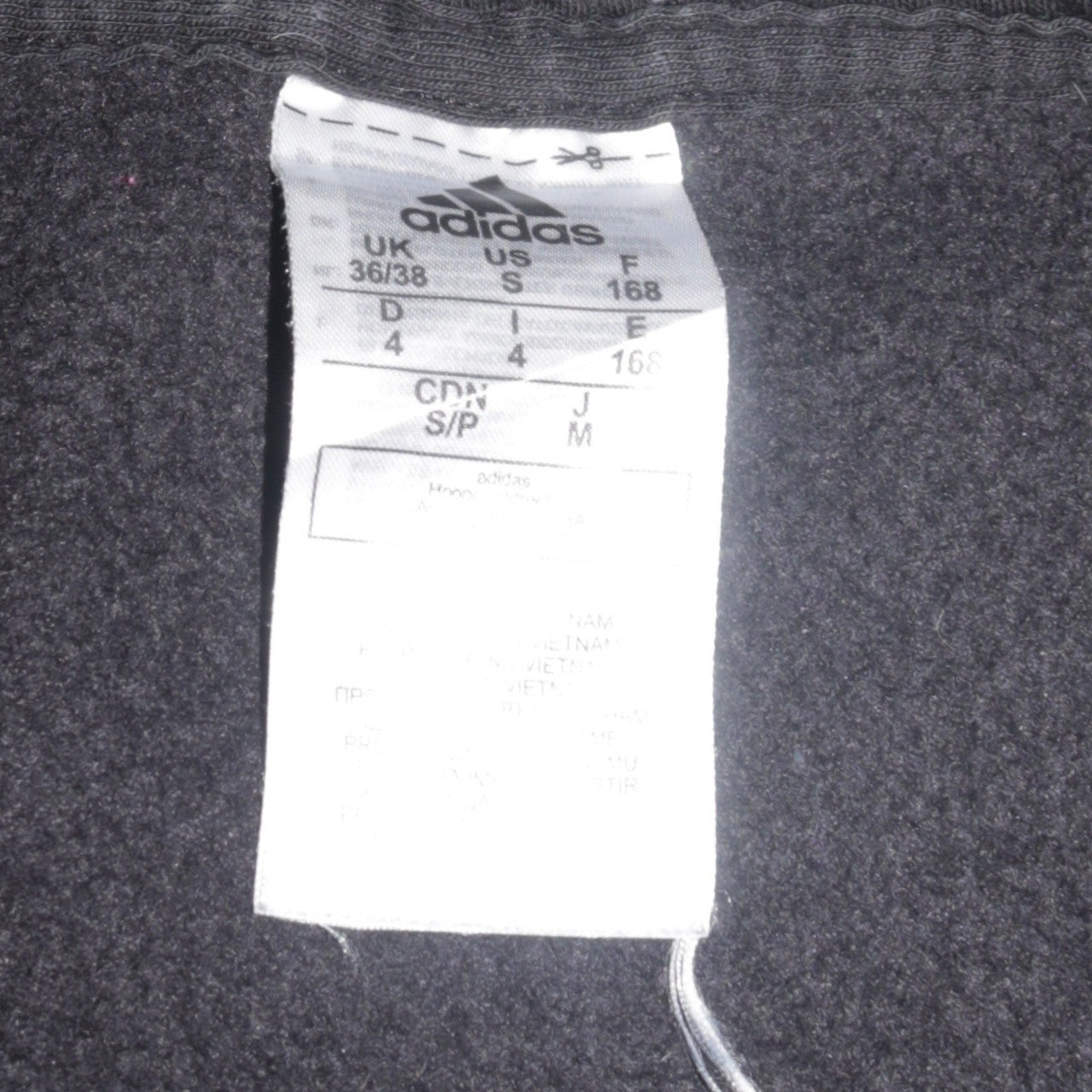 Adidas Men's Black Small Full Zip Hoodie Sweatshirt