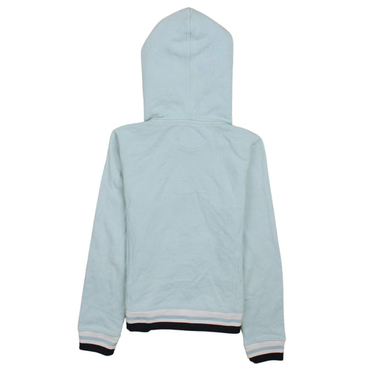 Champion Women's Light Blue Full Zip Hoodie Size S Cotton Blend