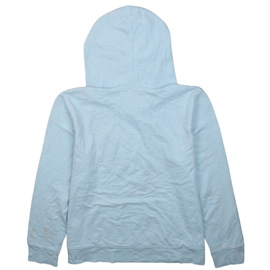 GAP Women Light Blue Pullover Hoodie XL Cotton Blend Logo Print