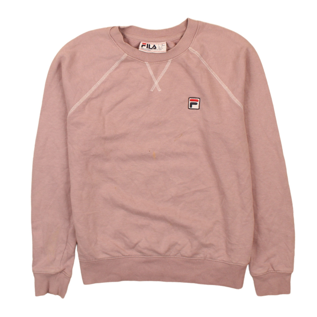 Fila Women Pink Crew Neck Pullover Sweatshirt Size S