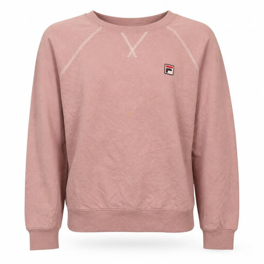 Fila Women Pink Crew Neck Pullover Sweatshirt Size S