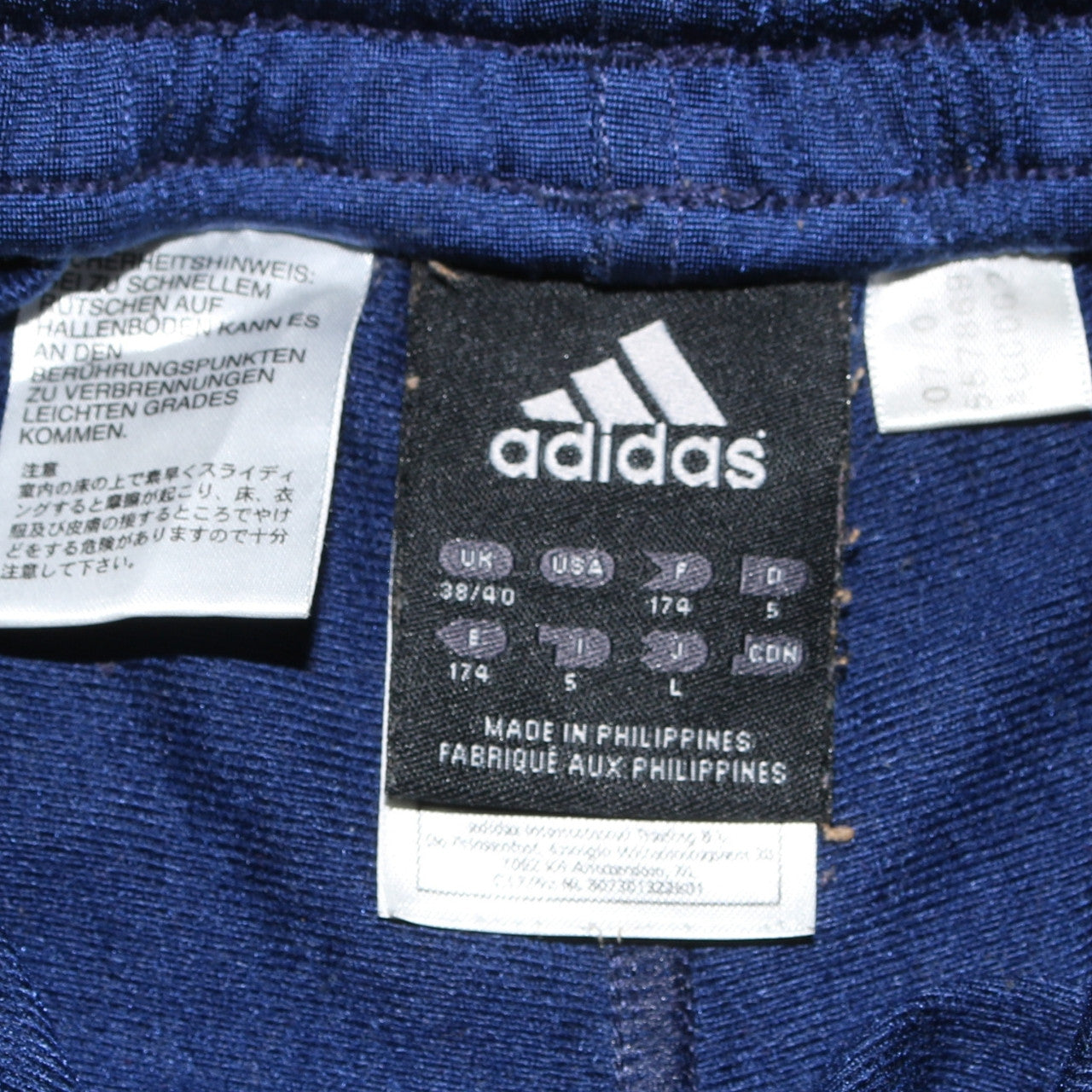 Adidas Men's Blue Track Pants L Lightweight Sports Trousers