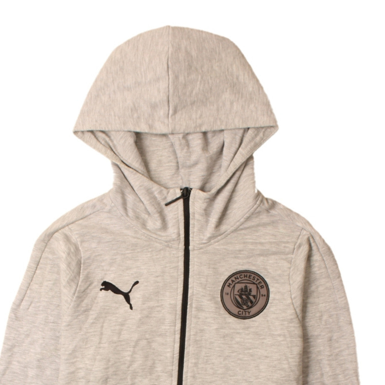 Puma Men Grey Manchester City 1/4 Zip Hoodie Size S