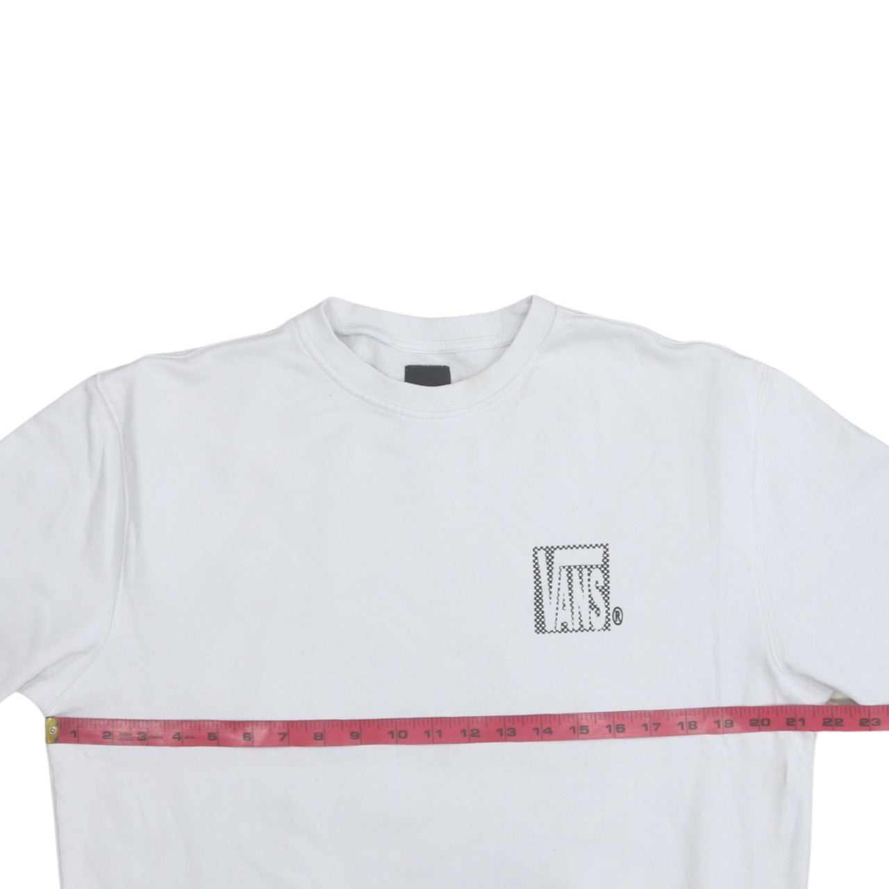 Vans Men's White Large Pullover Sweatshirt Graphic Print Crew Neck