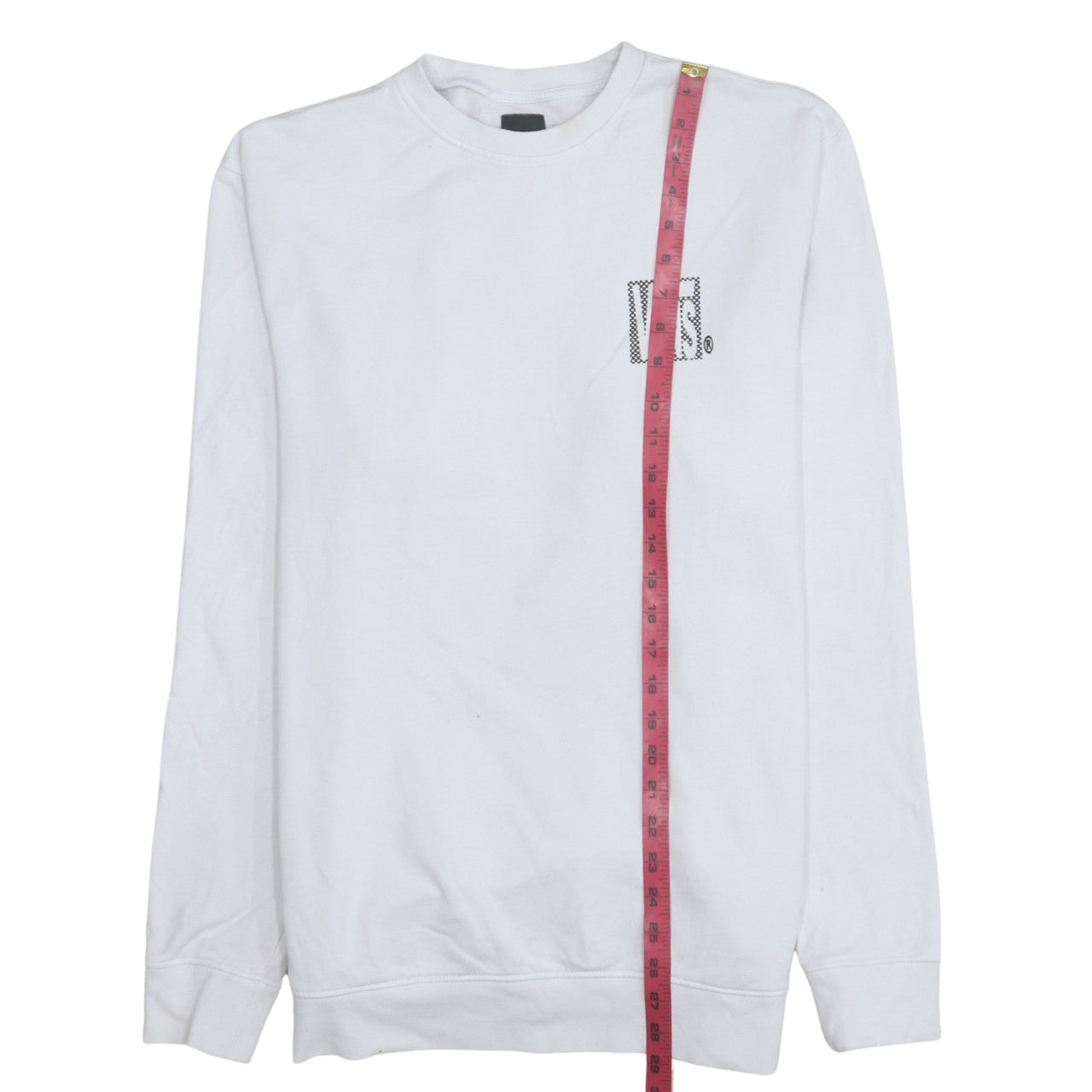 Vans Men's White Large Pullover Sweatshirt Graphic Print Crew Neck