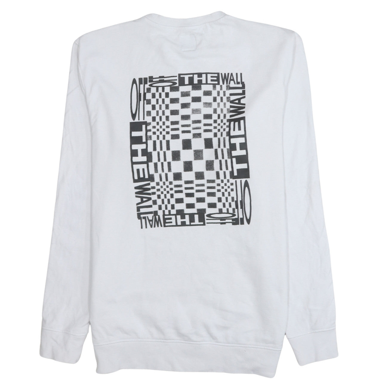 Vans Men's White Large Pullover Sweatshirt Graphic Print Crew Neck