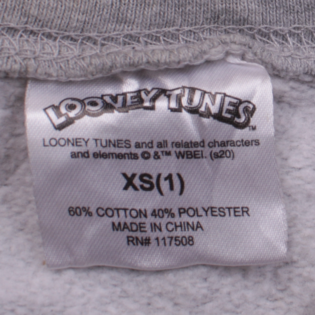 Looney Tunes Grey Graphic Pullover Sweatshirt Women XS