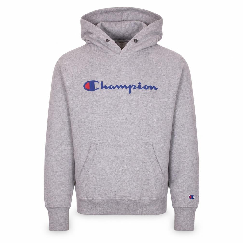 Champion Men's Grey XS Pullover Hoodie with Logo Design