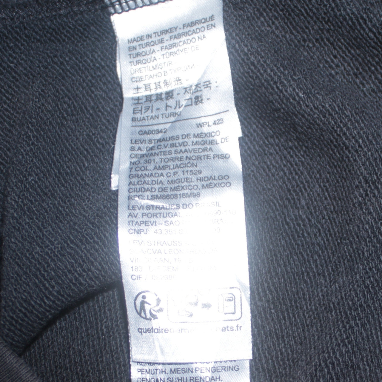 Levi's Men's Black Floral Logo Crew Neck Sweatshirt Size S