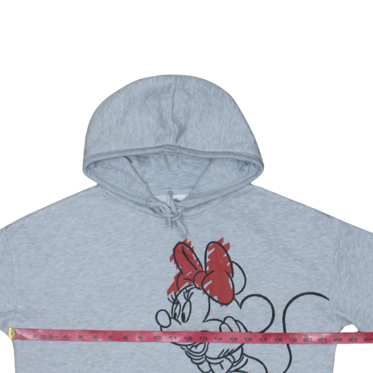 Disney Womens Grey Minnie Mouse Pullover Hoodie Size 10/12