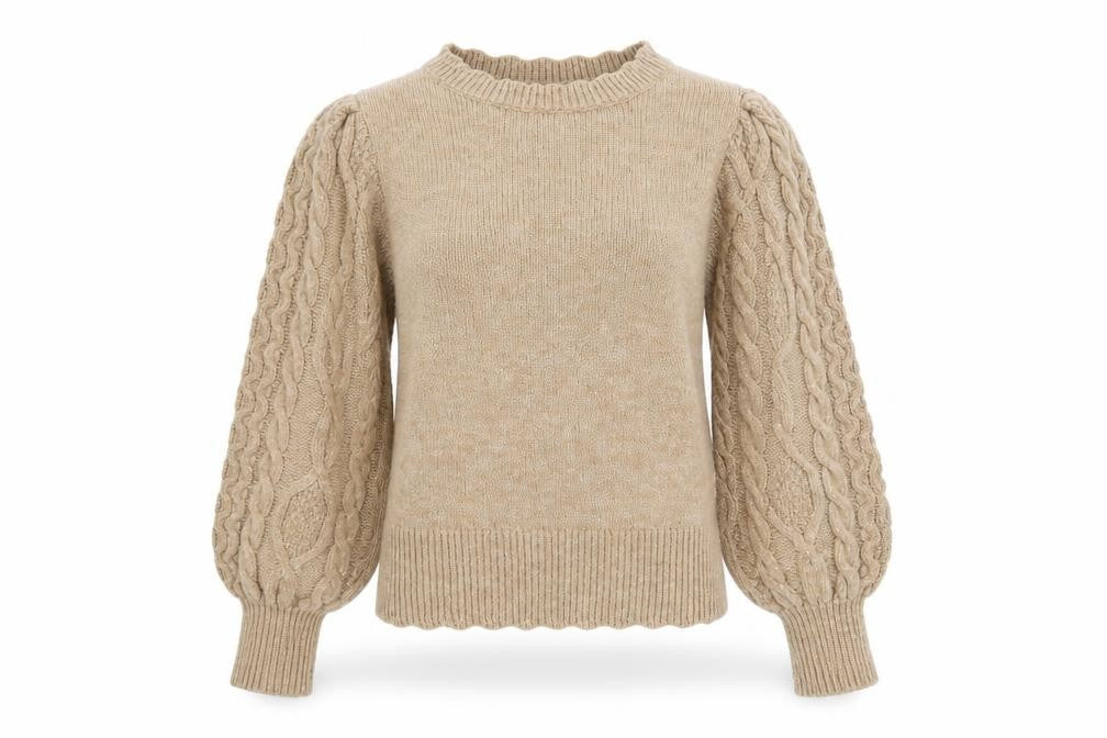 Friends Like These Womens Beige Cable Knit Jumper Size 10