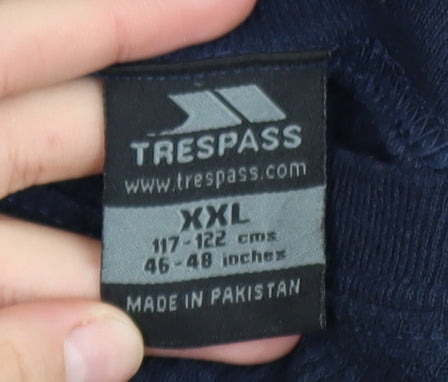 Trespass Mens Navy XXL Pullover Jumper Cotton Blend Thermal Knit