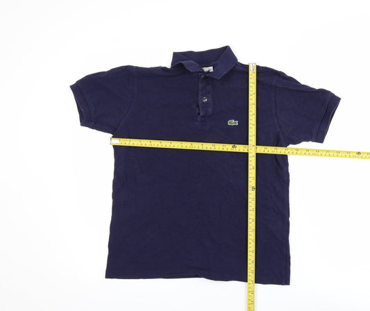 Lacoste Boys Blue Polo Shirt 16 Years Cotton Short Sleeve Logo Top