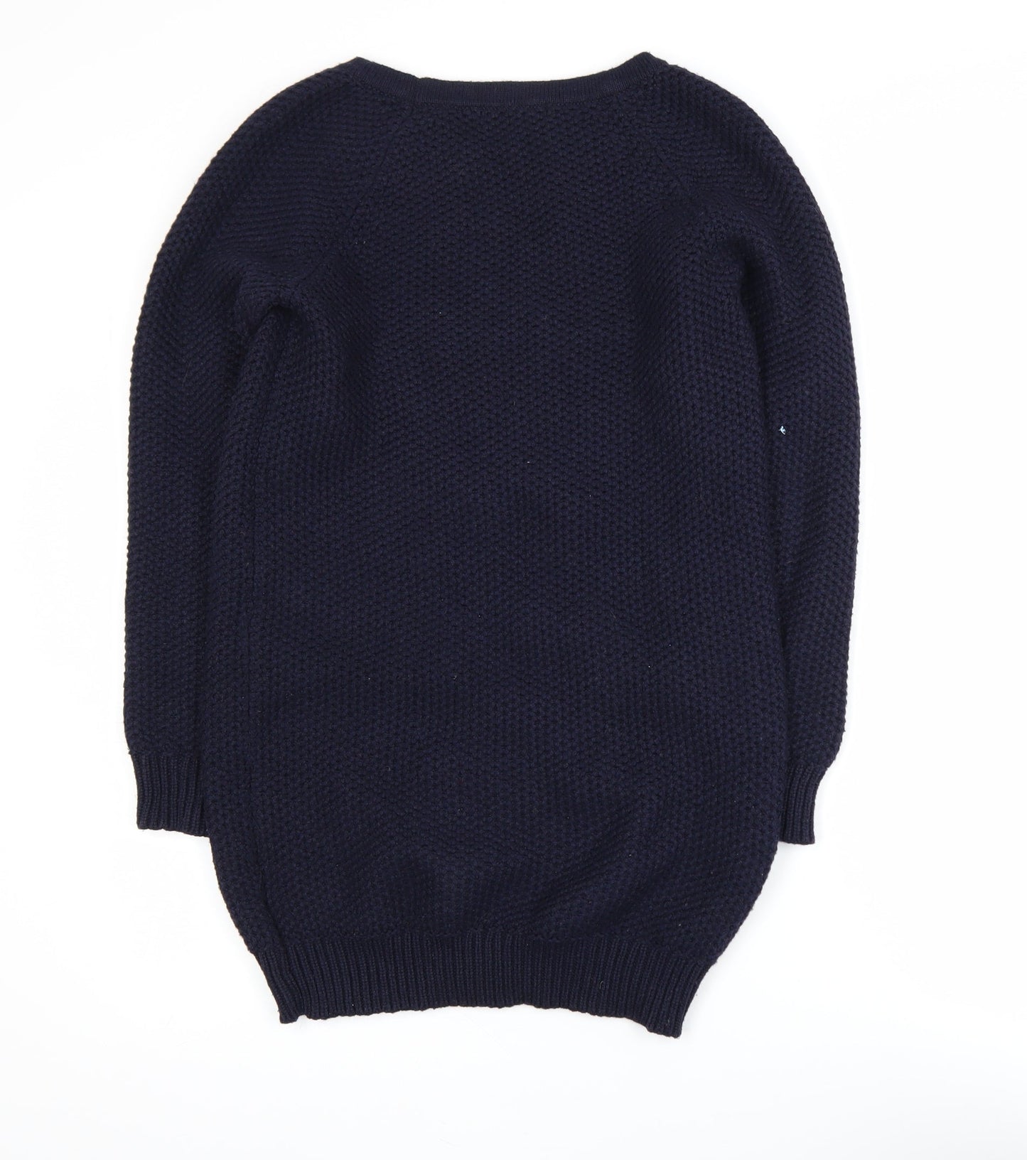 UNIQLO Women's Blue Chunky-Knit Wool Blend Pullover Jumper XS