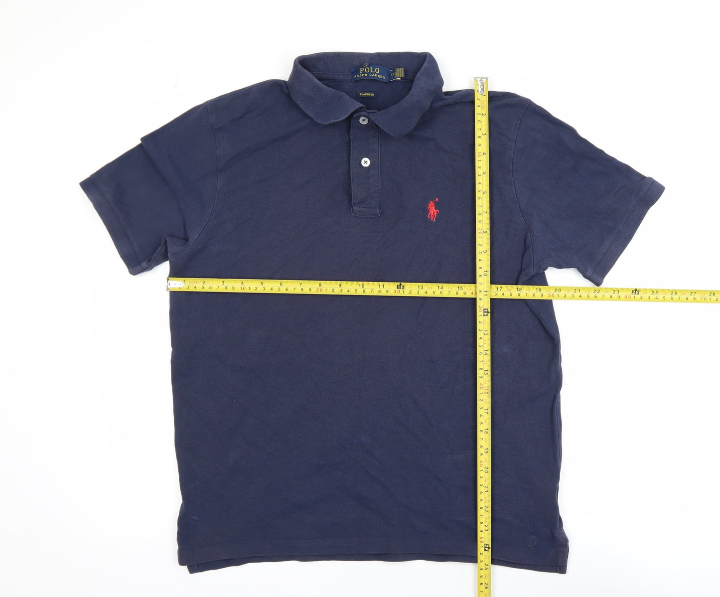 Polo Ralph Lauren Men's Navy Classic Fit Short Sleeve Polo Shirt L