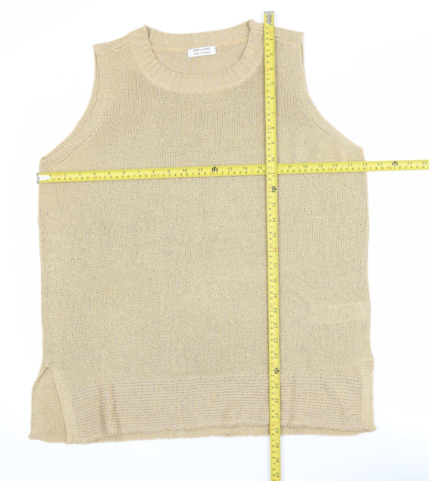 JD Williams Womens Beige Knit Tank Top Size 20 Acrylic Blend