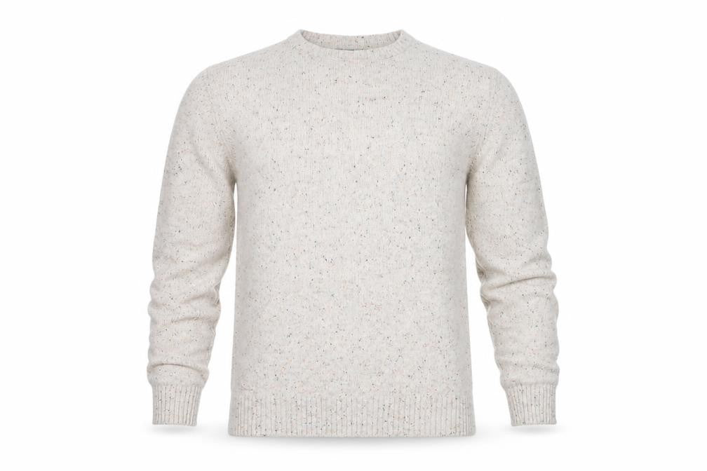 Cedarwood State Men’s Beige Wool Blend Crew Neck Pullover Sweater Medium