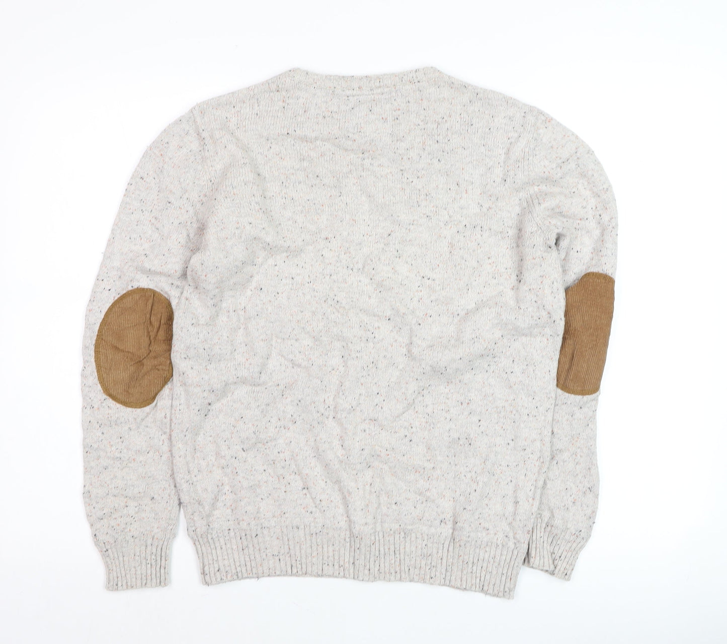 Cedarwood State Men’s Beige Wool Blend Crew Neck Pullover Sweater Medium