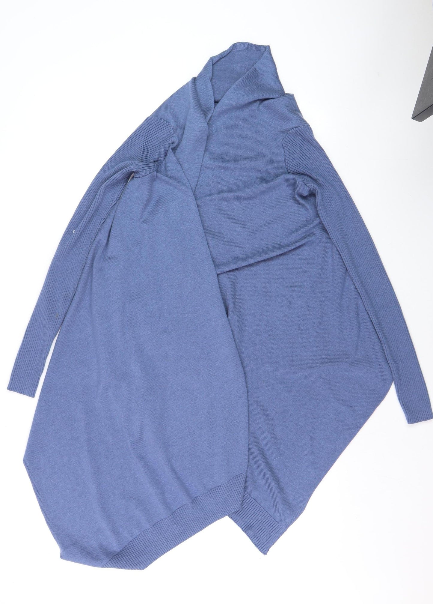 DKNY Womens Blue Knit Open Front Long Sleeve Cardigan Size 12