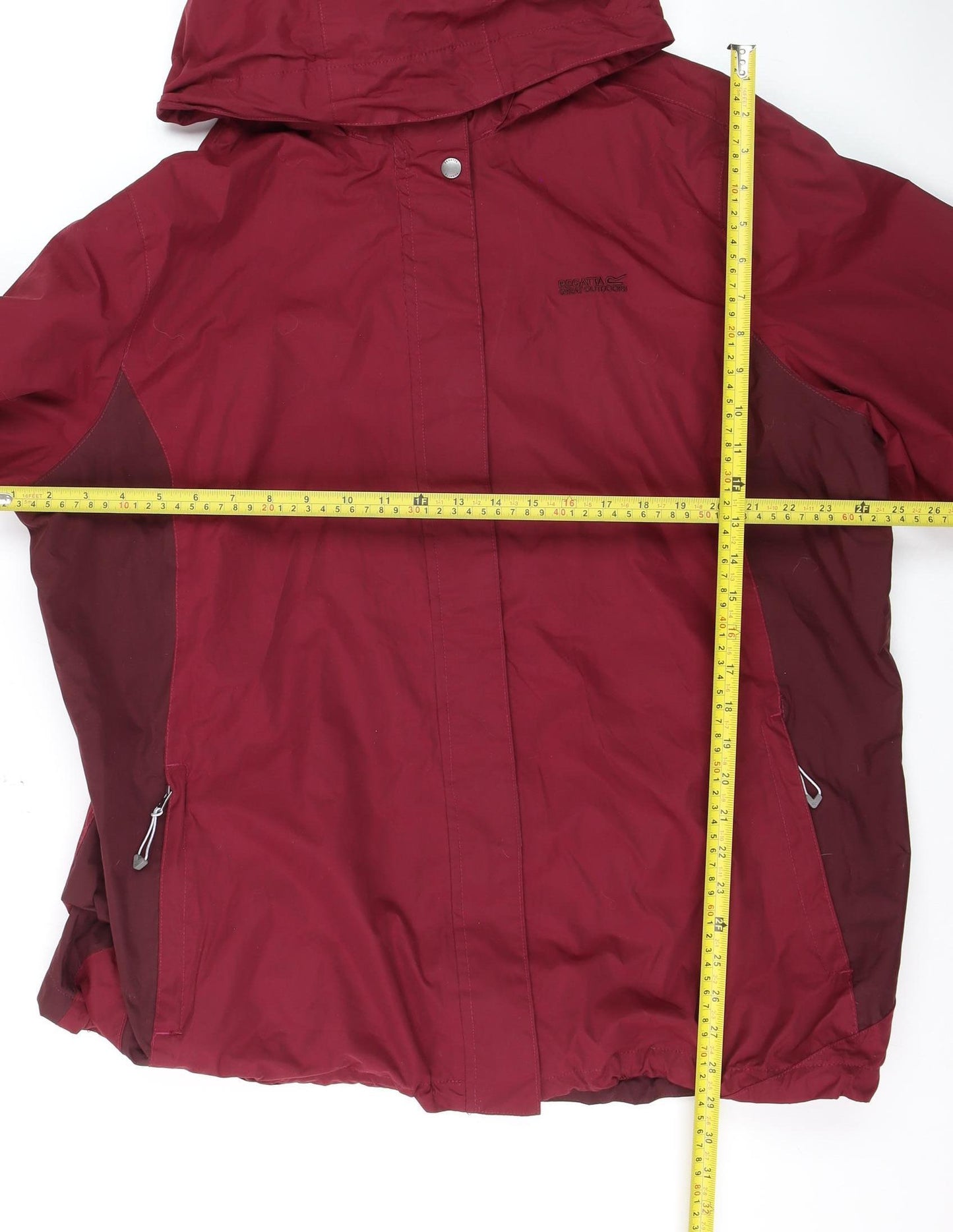 Regatta Women's Red Waterproof Hooded Rain Jacket Size 22