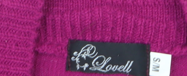 Lovell Womens Pink Striped Knit Cardigan Jumper Size S