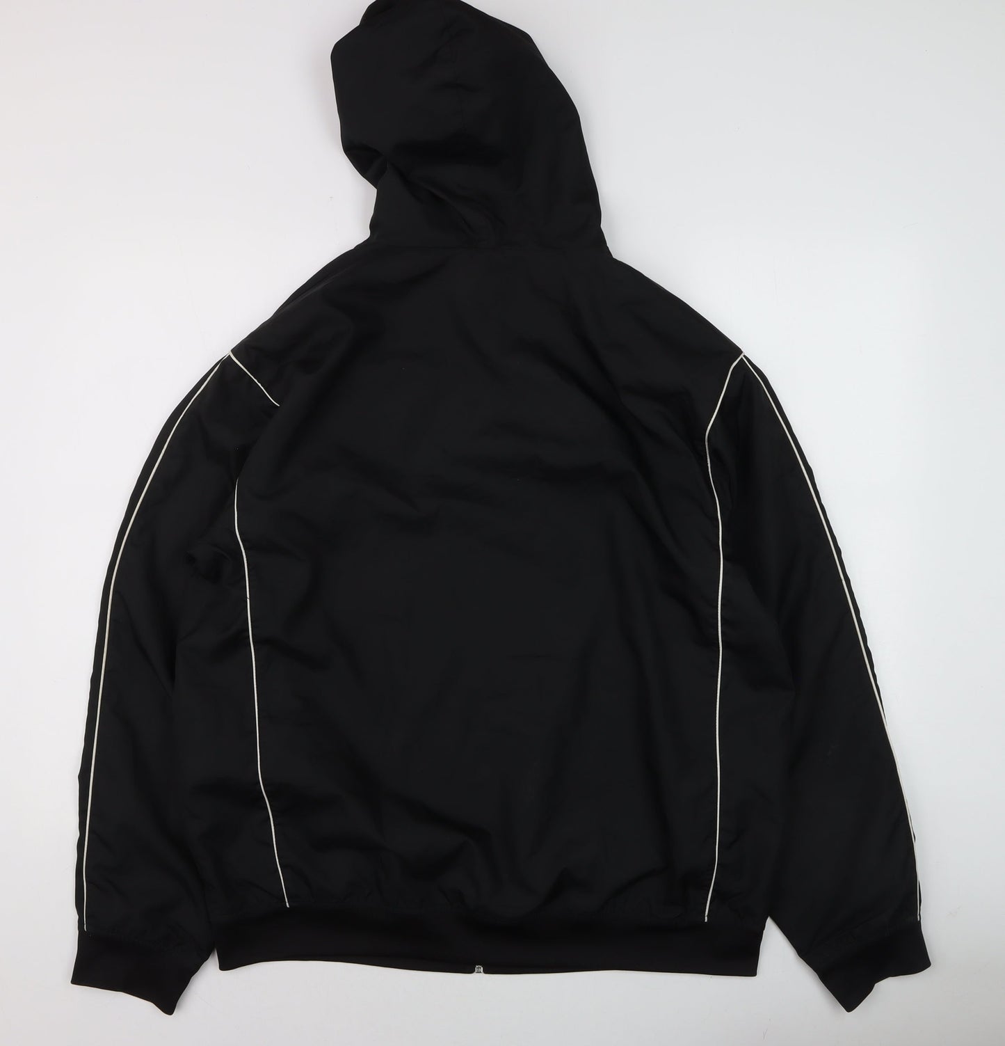 St. John's Bay Men's Black M Windbreaker Hooded Jacket