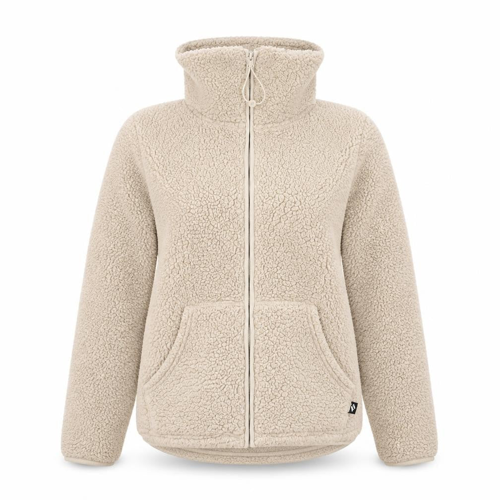 Skechers Women Beige Fleece Full Zip Hoodie Size S