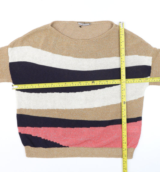 Superdry Women's Multicoloured Striped Boat Neck Pullover Jumper S