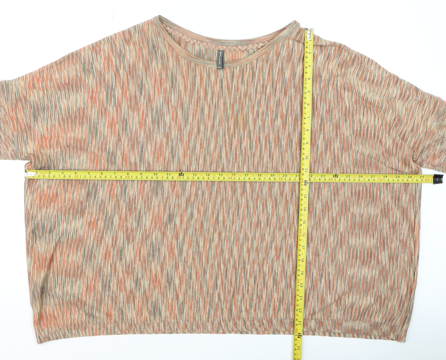 NAF NAF Women’s Multicoloured L Relaxed Knit Cotton T-Shirt