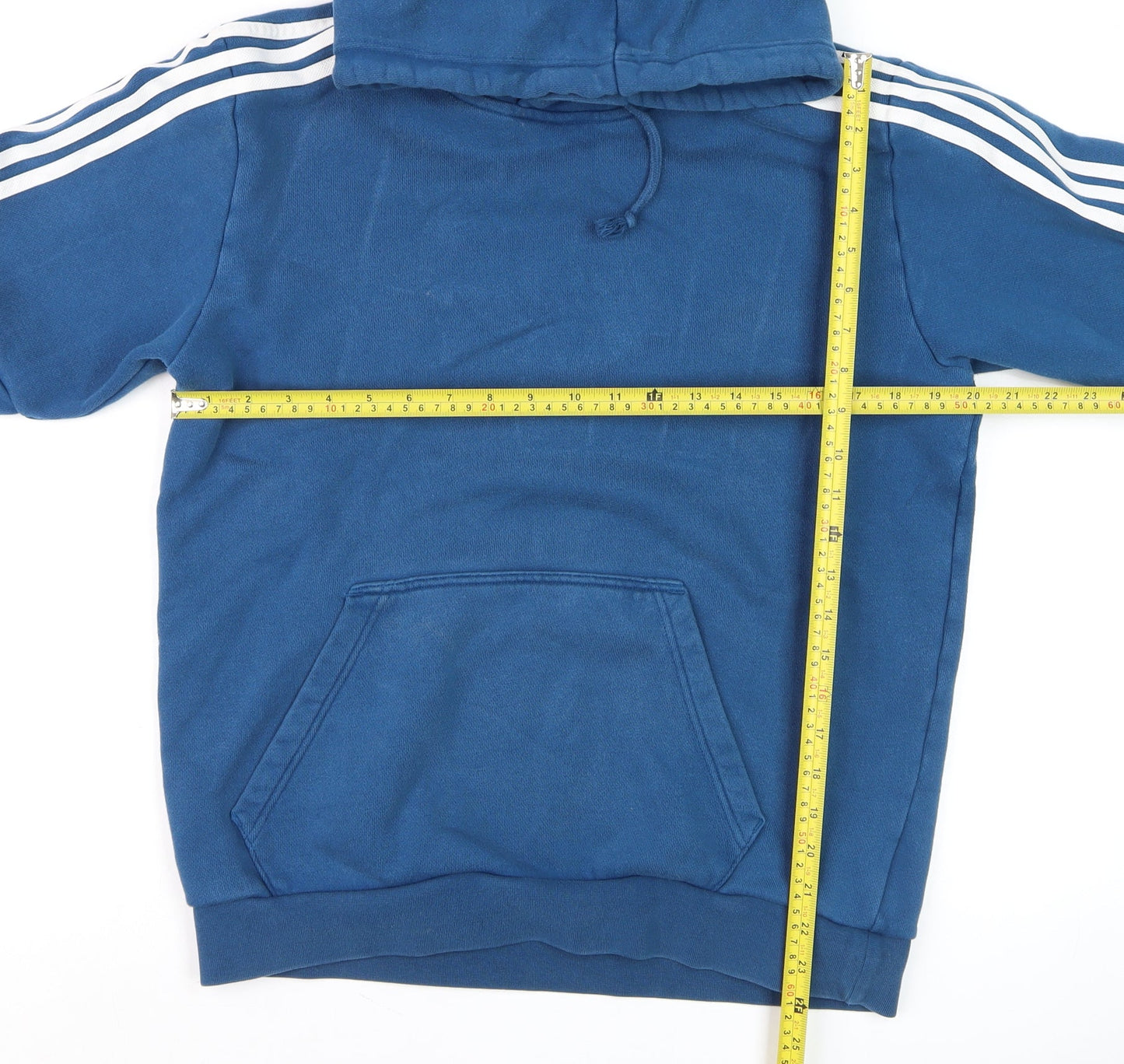 Adidas Men's Blue Pullover Hoodie M Sports Fleece Logo