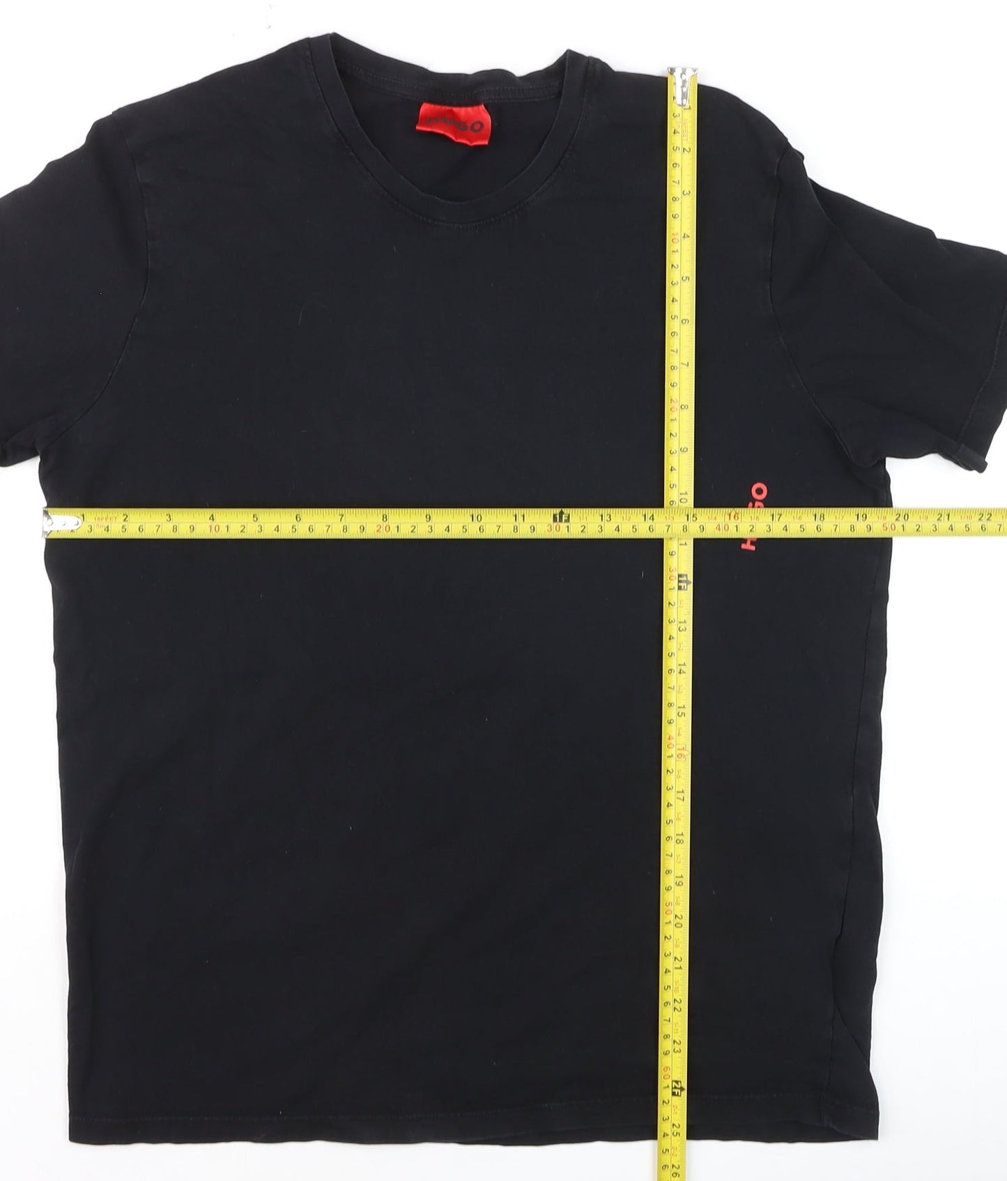 Hugo Boss Men's Black Crew Neck Cotton Logo T-Shirt Size M