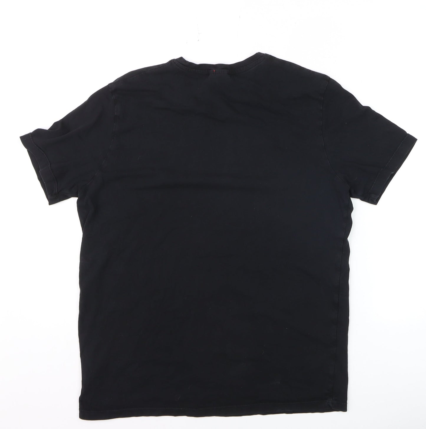 Hugo Boss Men's Black Crew Neck Cotton Logo T-Shirt Size M