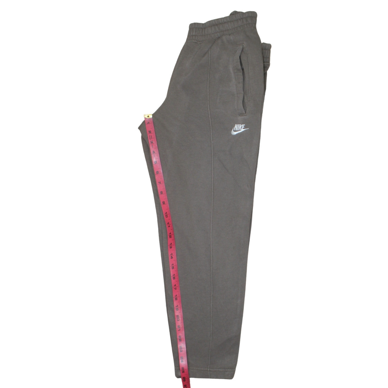 Nike Men's Grey Jogger Trousers Small Regular Fit Fleece Activewear