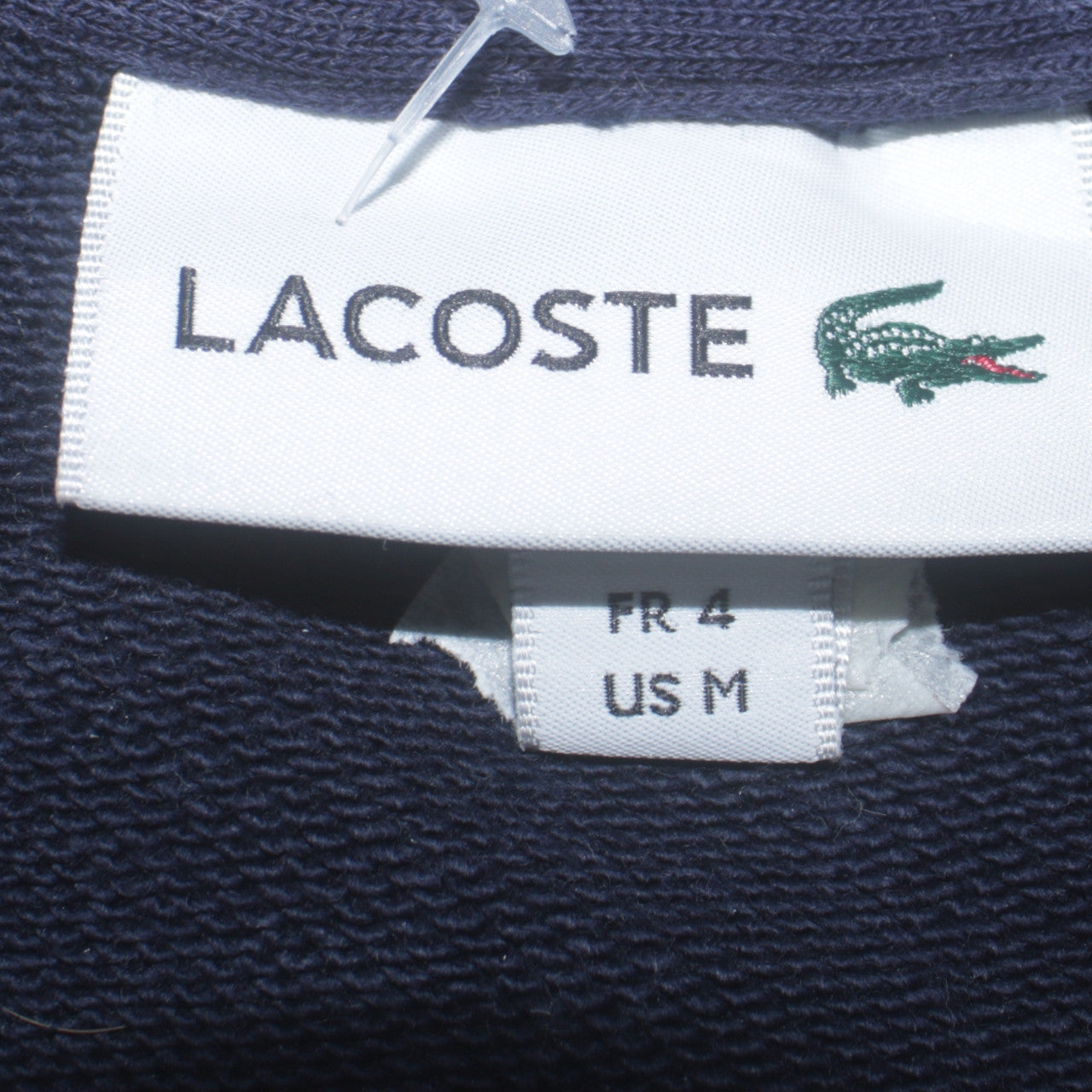 Lacoste Men's Blue Crew Neck Graphic Logo Pullover Sweatshirt M