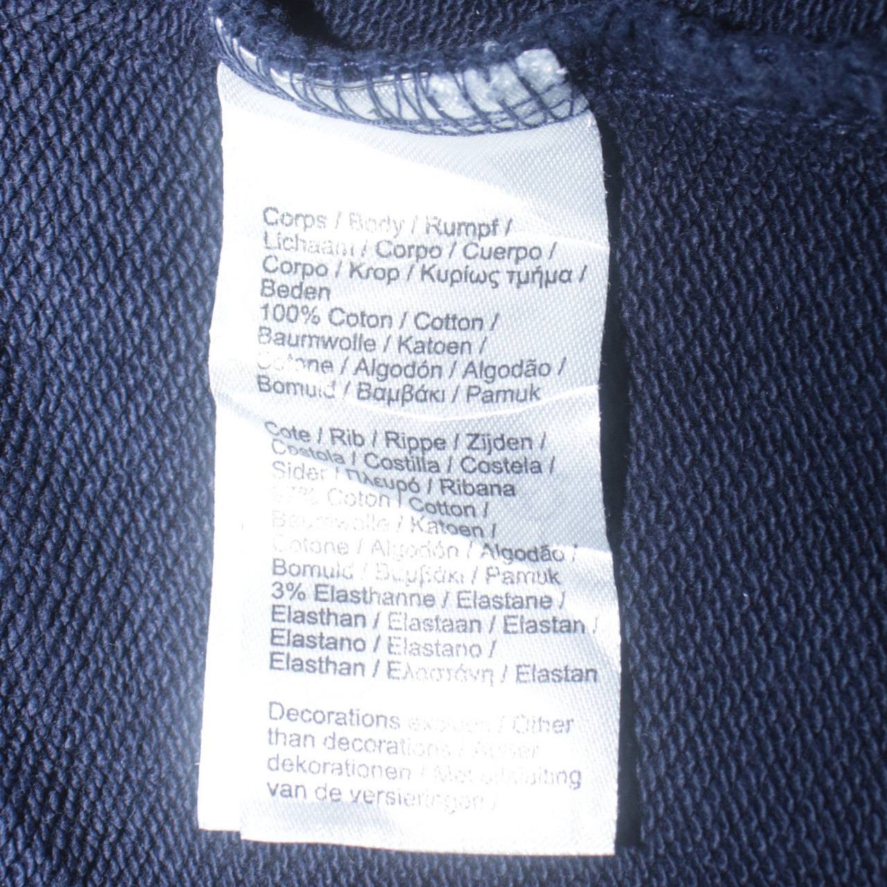 Lacoste Men's Blue Crew Neck Graphic Logo Pullover Sweatshirt M