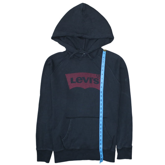 Levi's Mens Black Pullover Hoodie M Regular Fit Graphic Logo