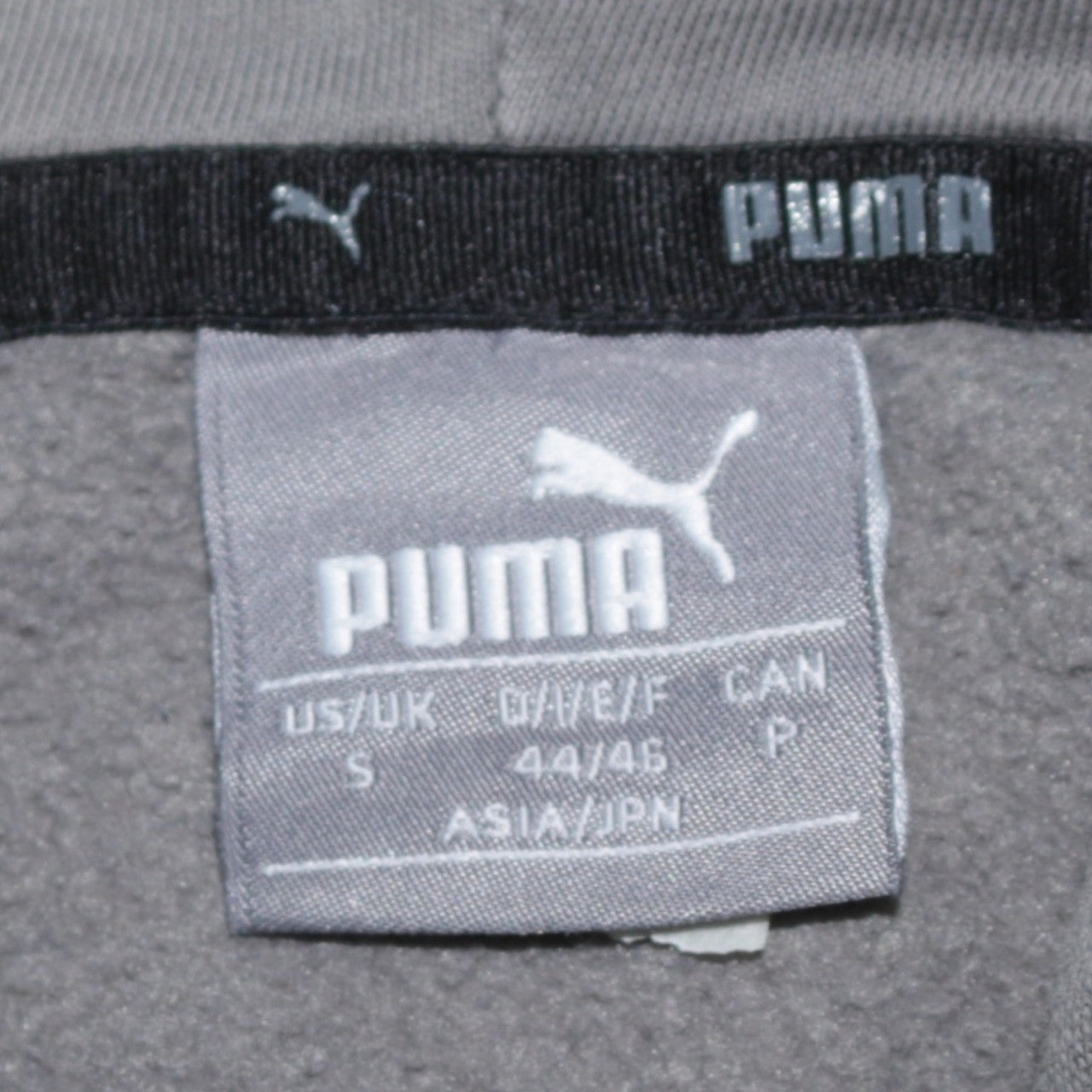 Puma Men's Grey Pullover Hoodie Size S Logo Fleece Sweatshirt