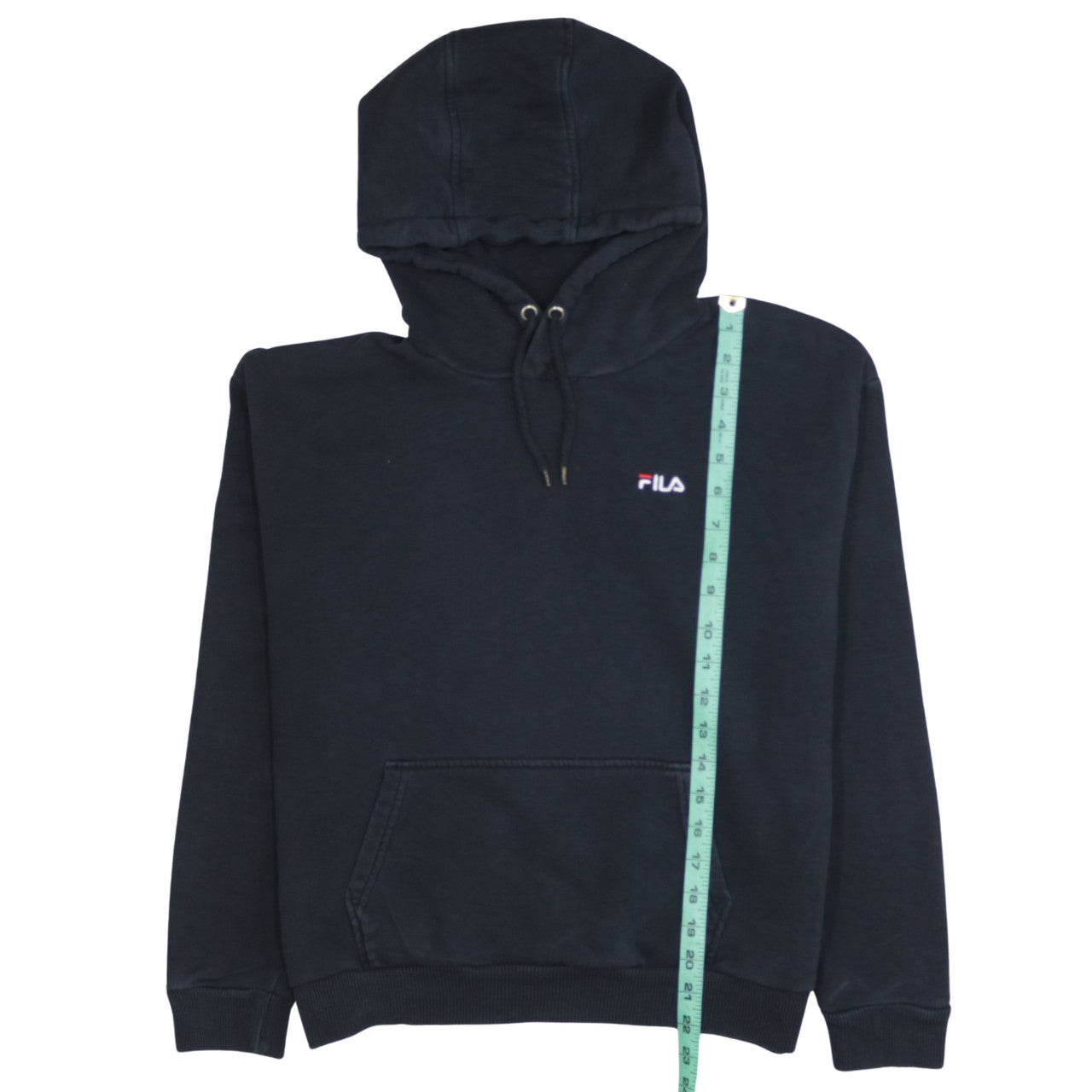 Fila Women's Black Medium Pullover Hoodie Cotton Blend Hooded Sweatshirt