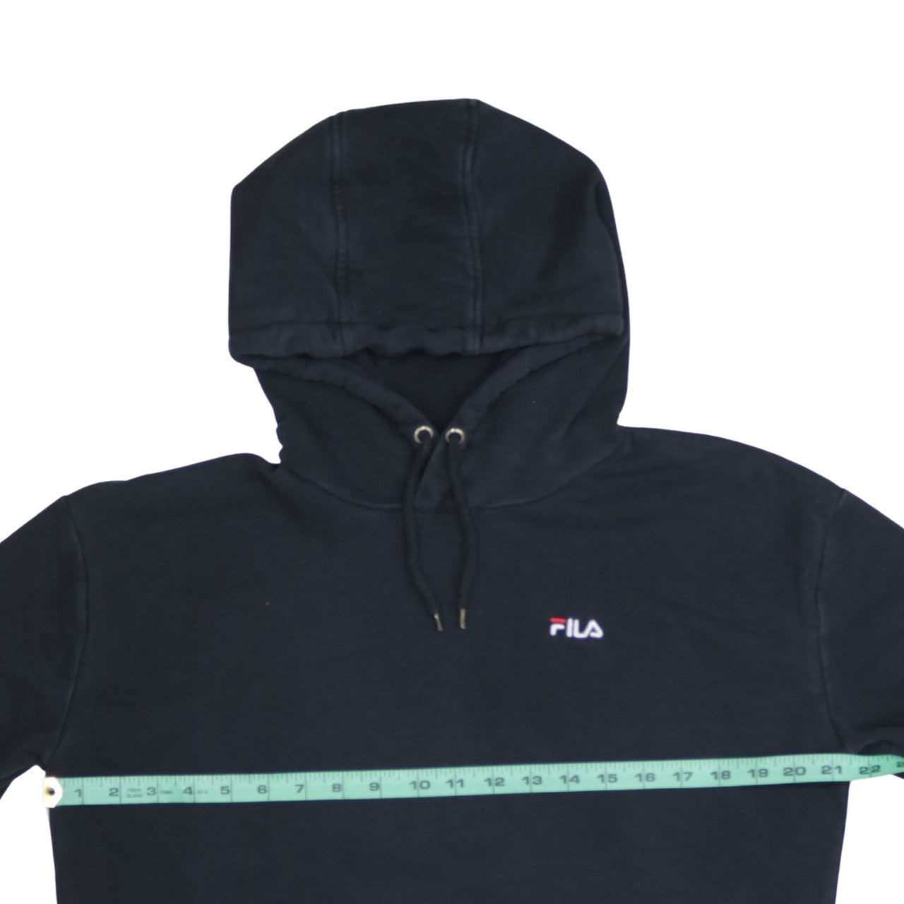 Fila Women's Black Medium Pullover Hoodie Cotton Blend Hooded Sweatshirt