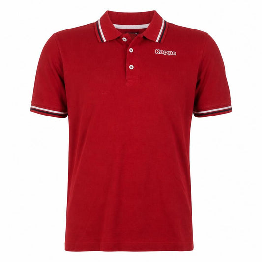 Kappa Men's Red Short Sleeve Polo Shirt Size M 100% Cotton