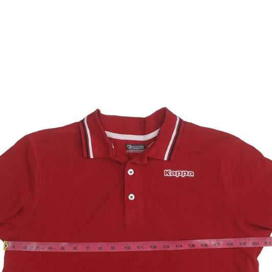 Kappa Men's Red Short Sleeve Polo Shirt Size M 100% Cotton
